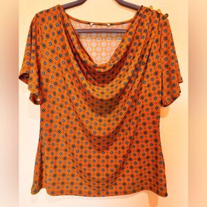 MK Dress Gold Blouse with Buttons